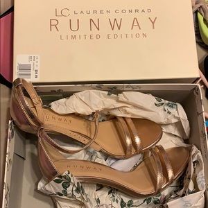Lauren Conrad rose gold heels